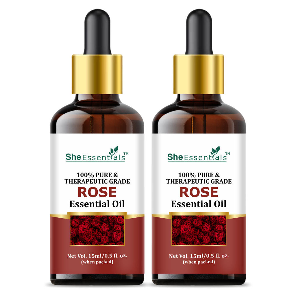 Rose Essential Oil For Glowing & Brightening Skin - 100% Natural