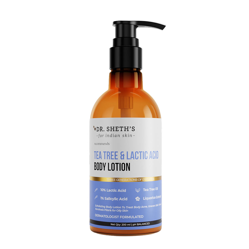 Tea Tree & Lactic Acid Body Lotion Provides Even Skin Tone, Reduce Body Acne