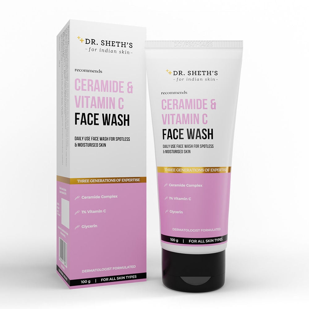 Ceramide & Vitamin C Brightening Face Wash |Cleanses, Hydrates, Reduces Dark Spots 100ml