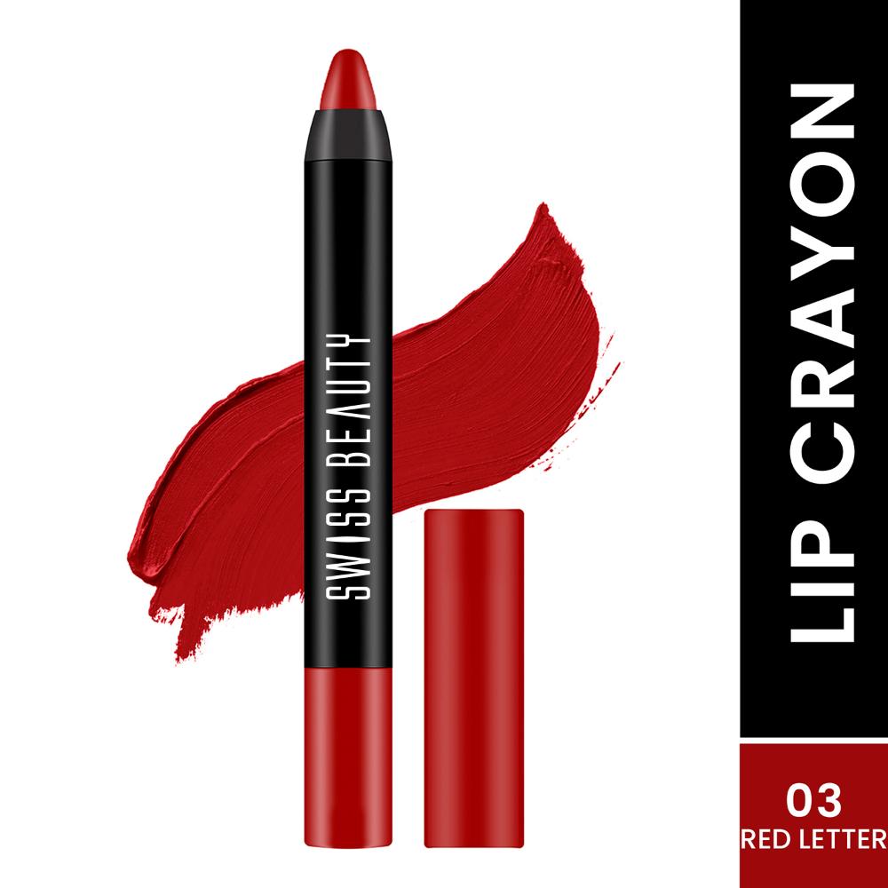 Matte Long Lasting Stay Maxx Lip Crayon Lipstick Matte Finish - Red Letter