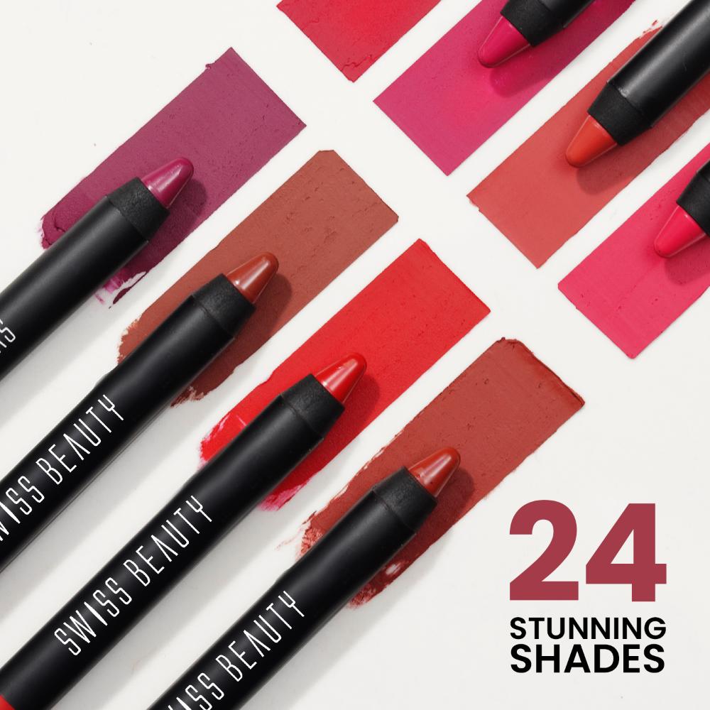 Matte Long Lasting Stay Maxx Lip Crayon Lipstick Matte Finish