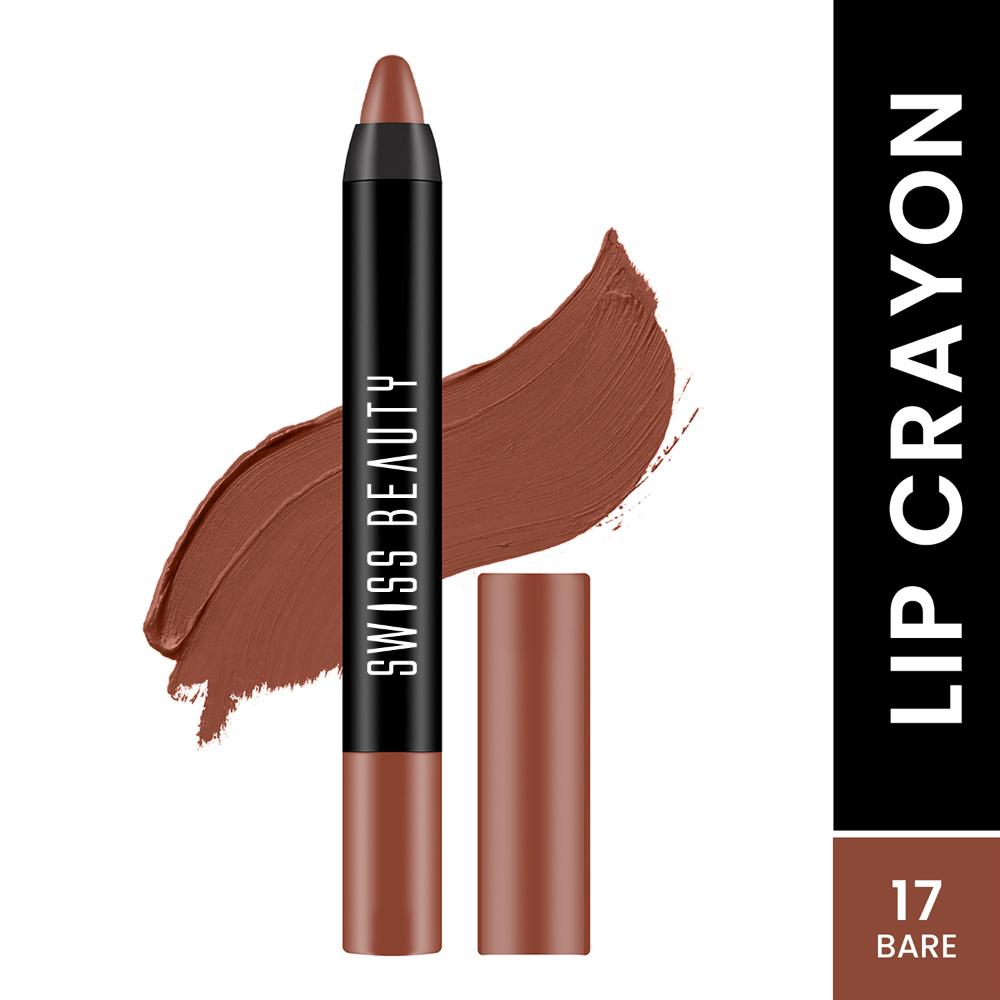 Matte Long Lasting Stay Maxx Lip Crayon Lipstick Matte Finish - Bare