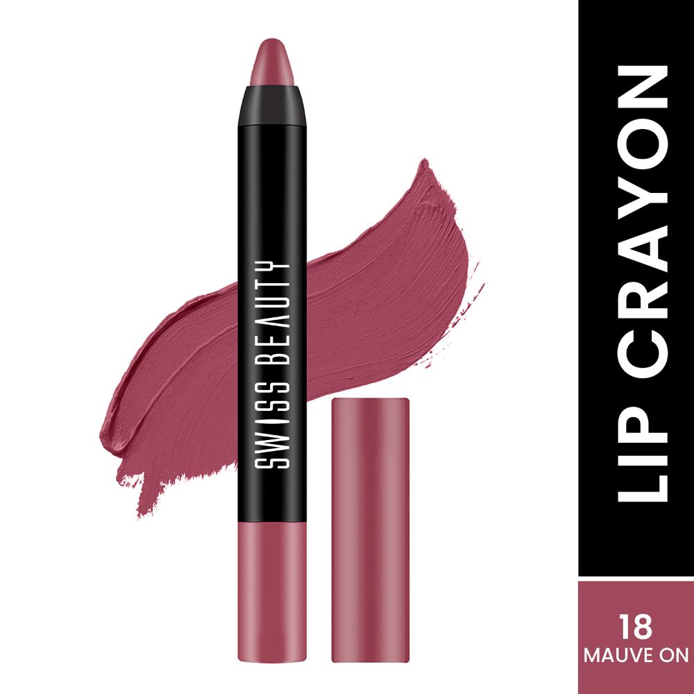 Matte Long Lasting Stay Maxx Lip Crayon Lipstick Matte Finish - Mauve On