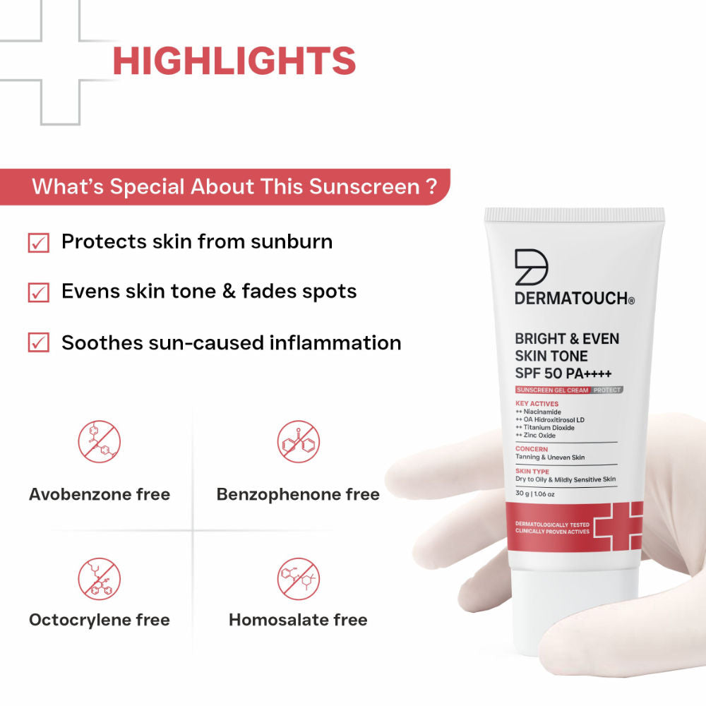 Bright & Even Skin Tone SPF 50 PA++++ Sunscreen Gel Cream