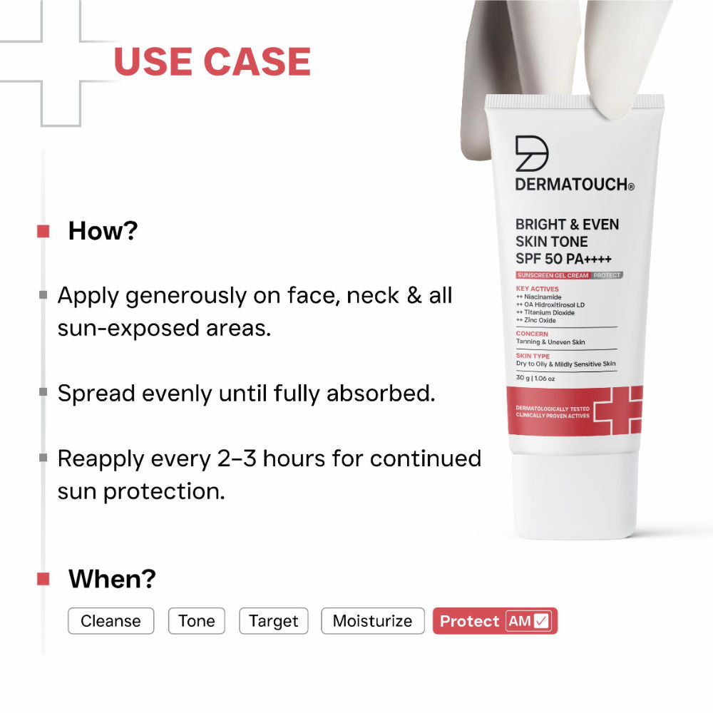 Bright & Even Skin Tone SPF 50 PA++++ Sunscreen Gel Cream