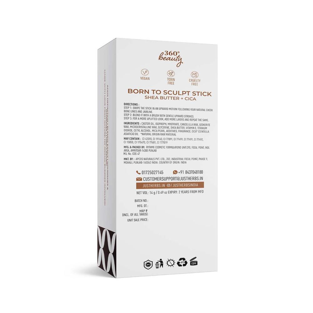 Born To Sculpt Long Stay Matte Finish Bronzer Stick with Shea Butter