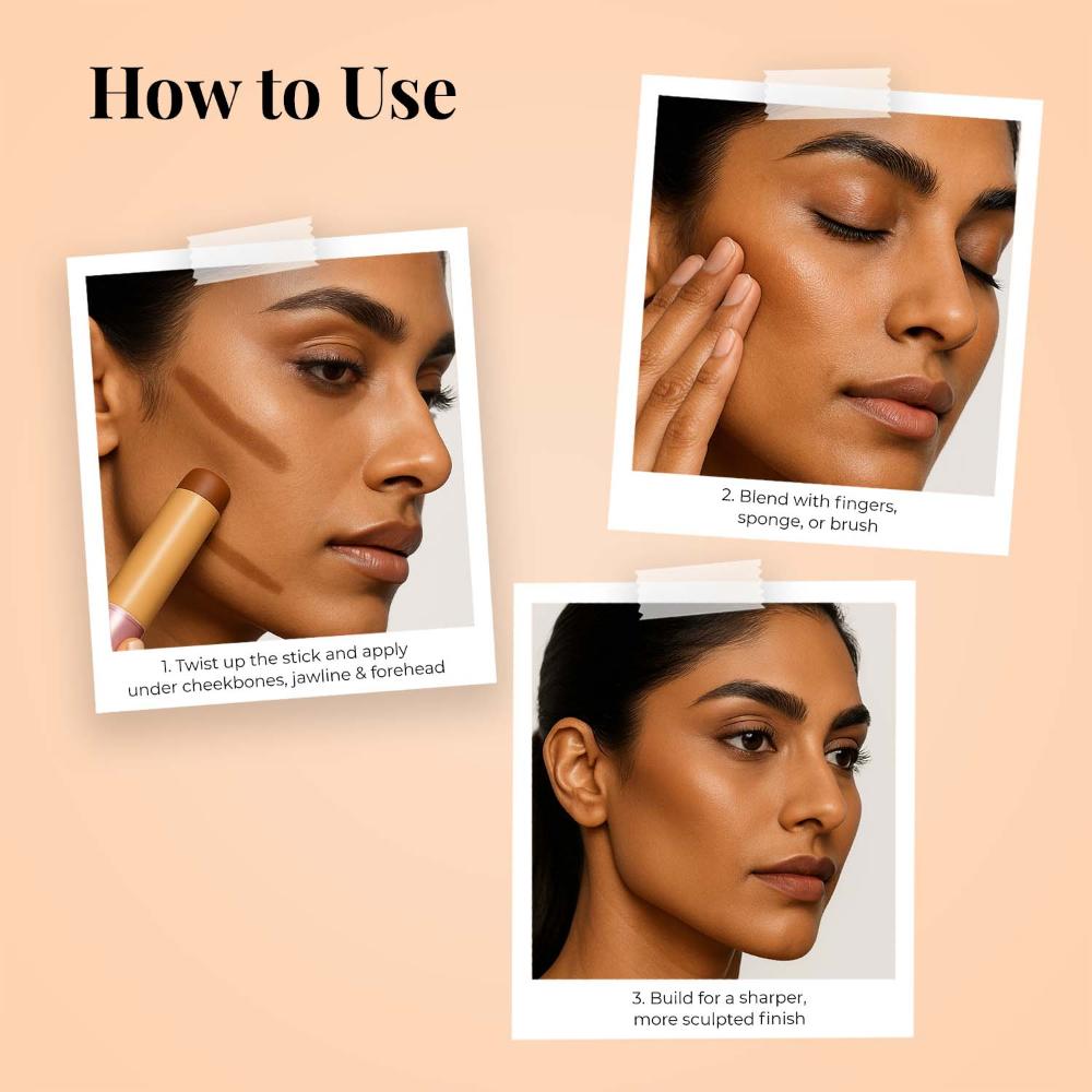 Born To Sculpt Long Stay Matte Finish Bronzer Stick with Shea Butter
