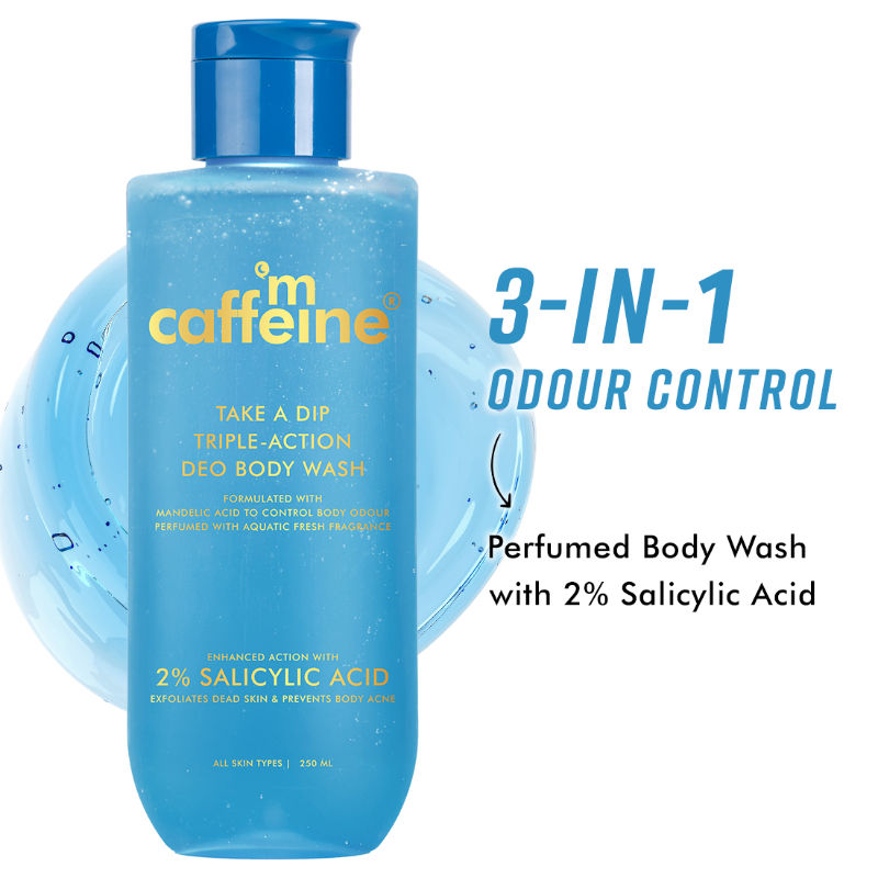 Take A Dip 3-in-1 Perfume Body Wash, Odour Control, 2% Salicylic acid, Aqua Fresh Scent