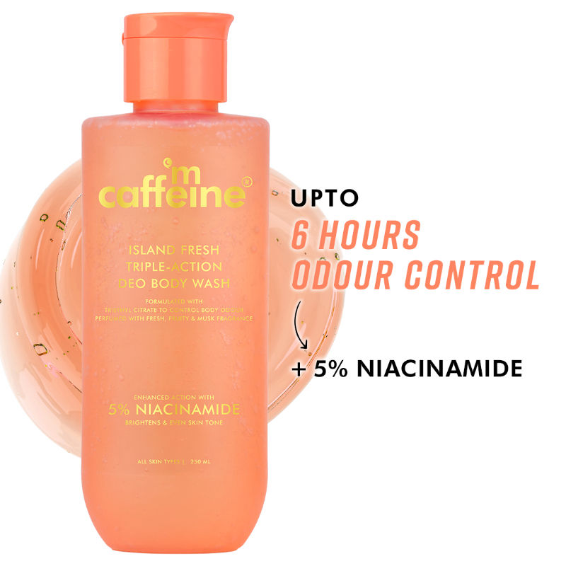 Island Fresh 3-in-1 Perfume Body Wash - Odour Control, 5% Niacinamide, Musky Scent
