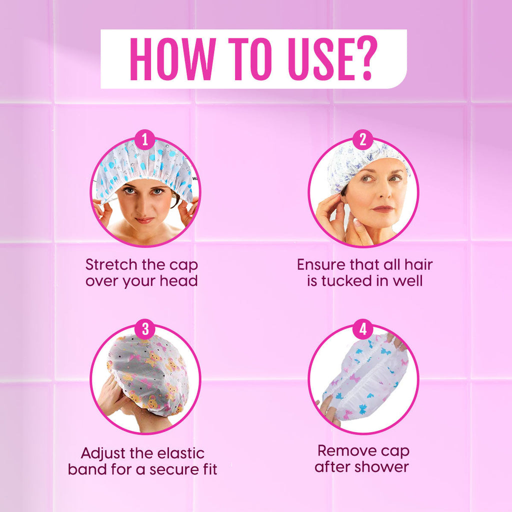 Reusable Shower Caps for Hair Colour, Hair Treatment, Home, Spa & Salon Use