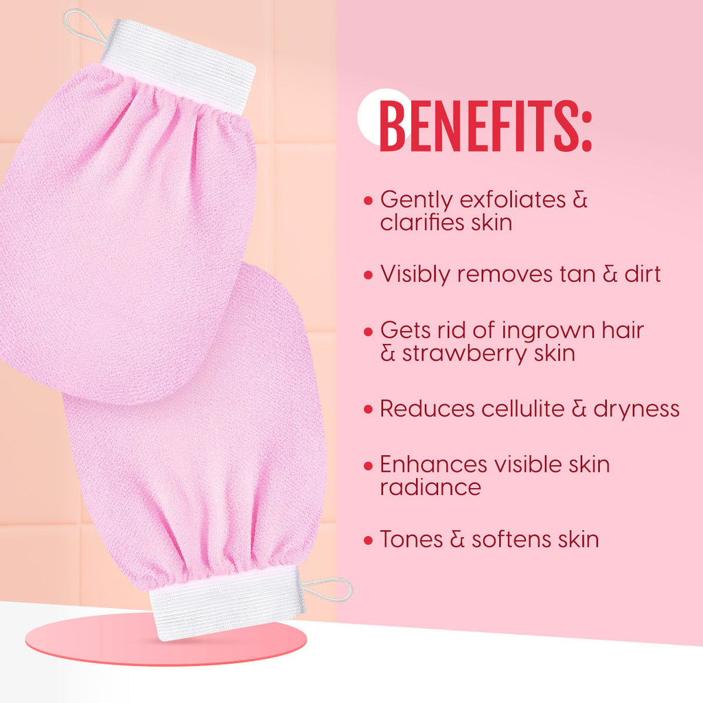 Exfoliating Bath Glove Body Scrubbing Mitten (Colour May Vary)