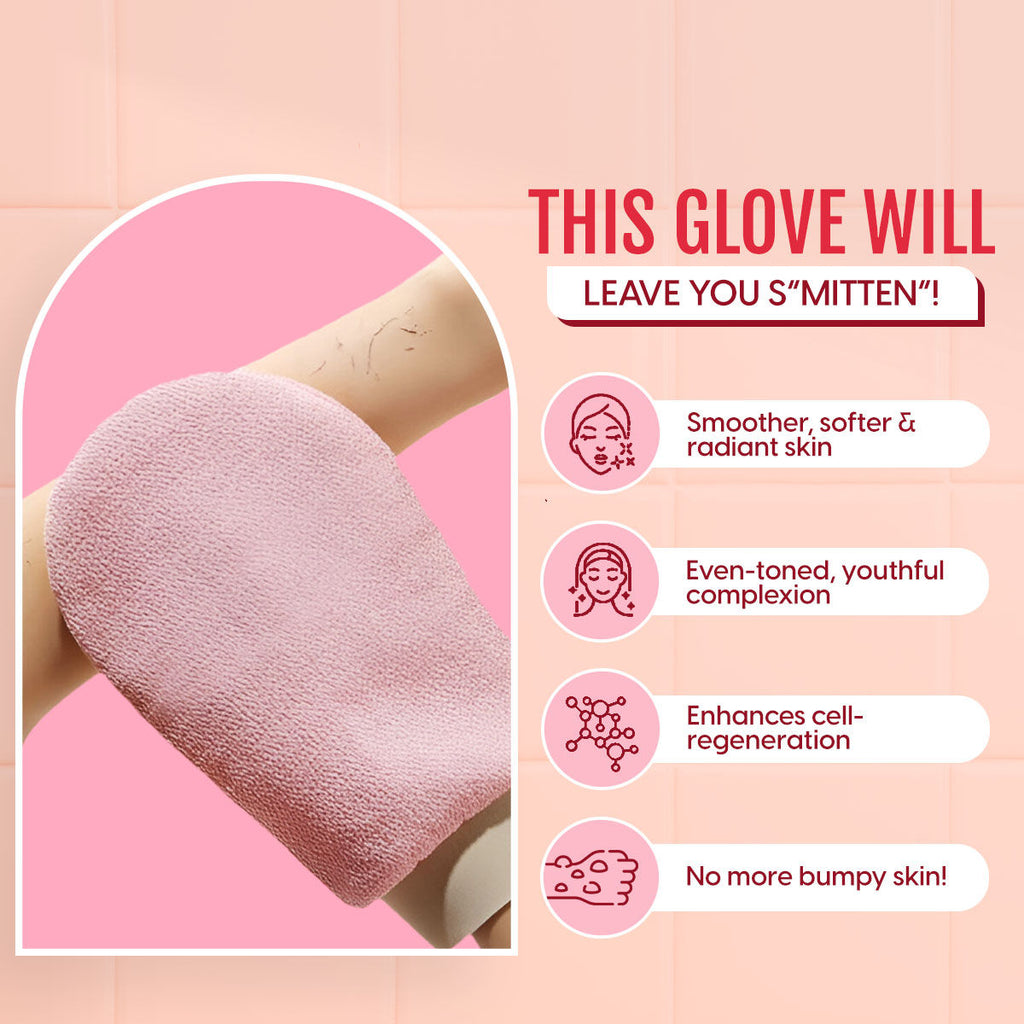 Exfoliating Bath Glove Body Scrubbing Mitten (Colour May Vary)