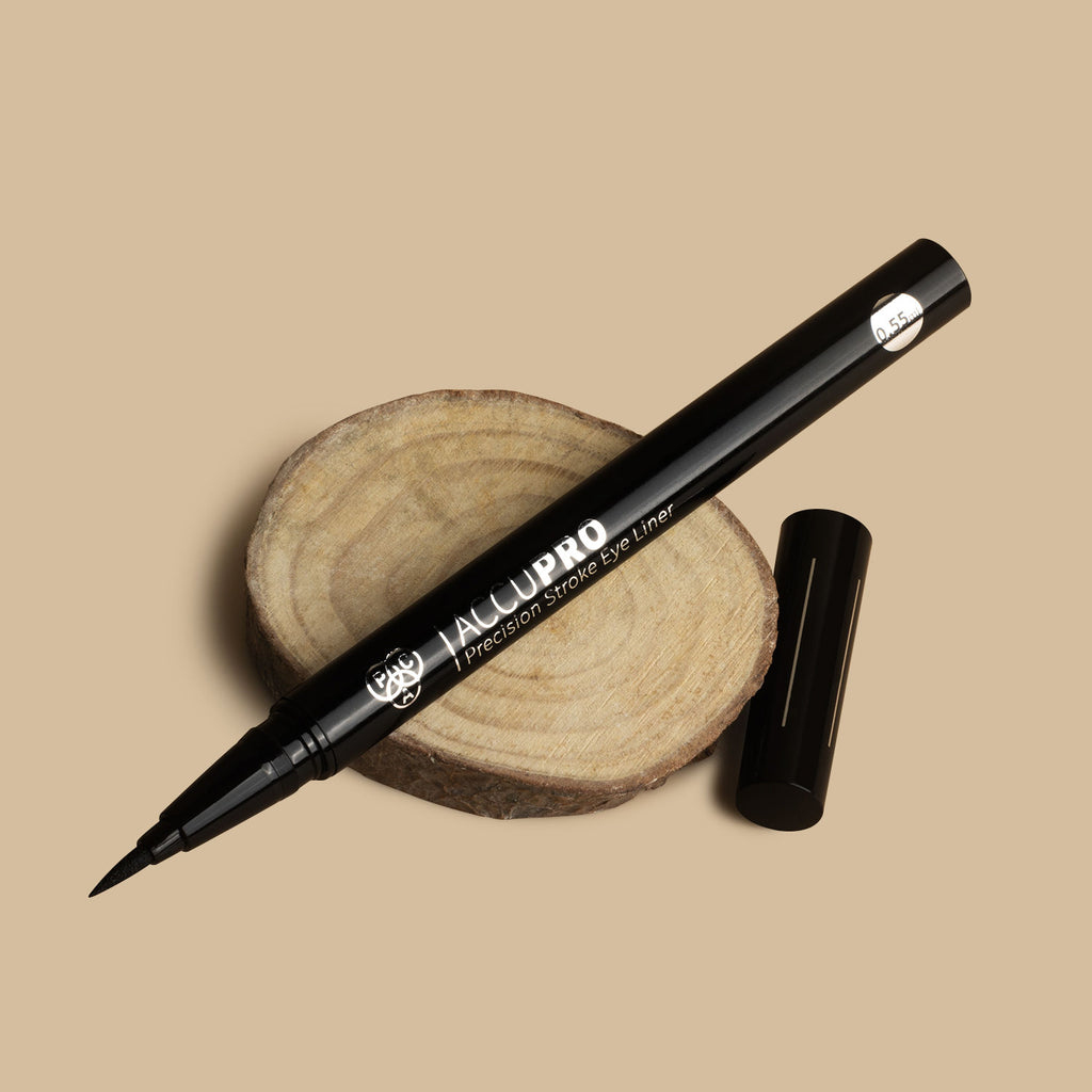 AccuPro Liquid Eyeliner - 24H Longlasting, Waterproof & Smudgeproof, Quick Drying Intense Black