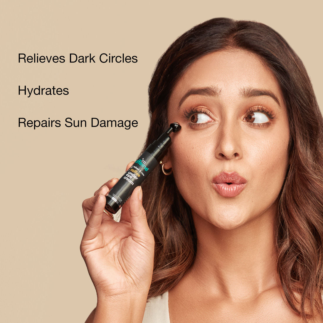 Coffee Under Eye Cream for Dark Circle & Puffiness Reduction with Hyaluronic Acid & Vit E