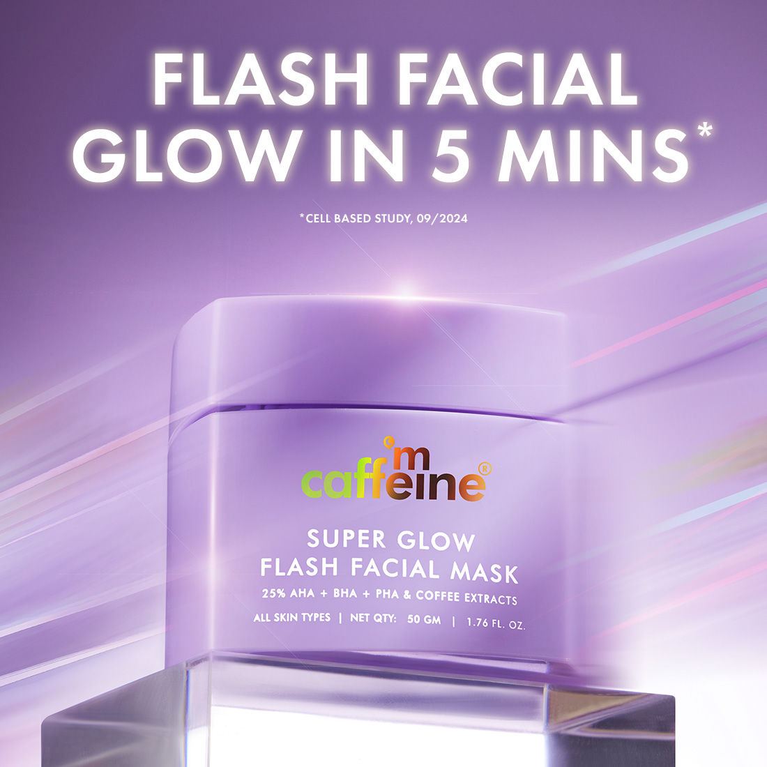 Super Glow Flash Facial 25% AHA+BHA+PHA Face Mask