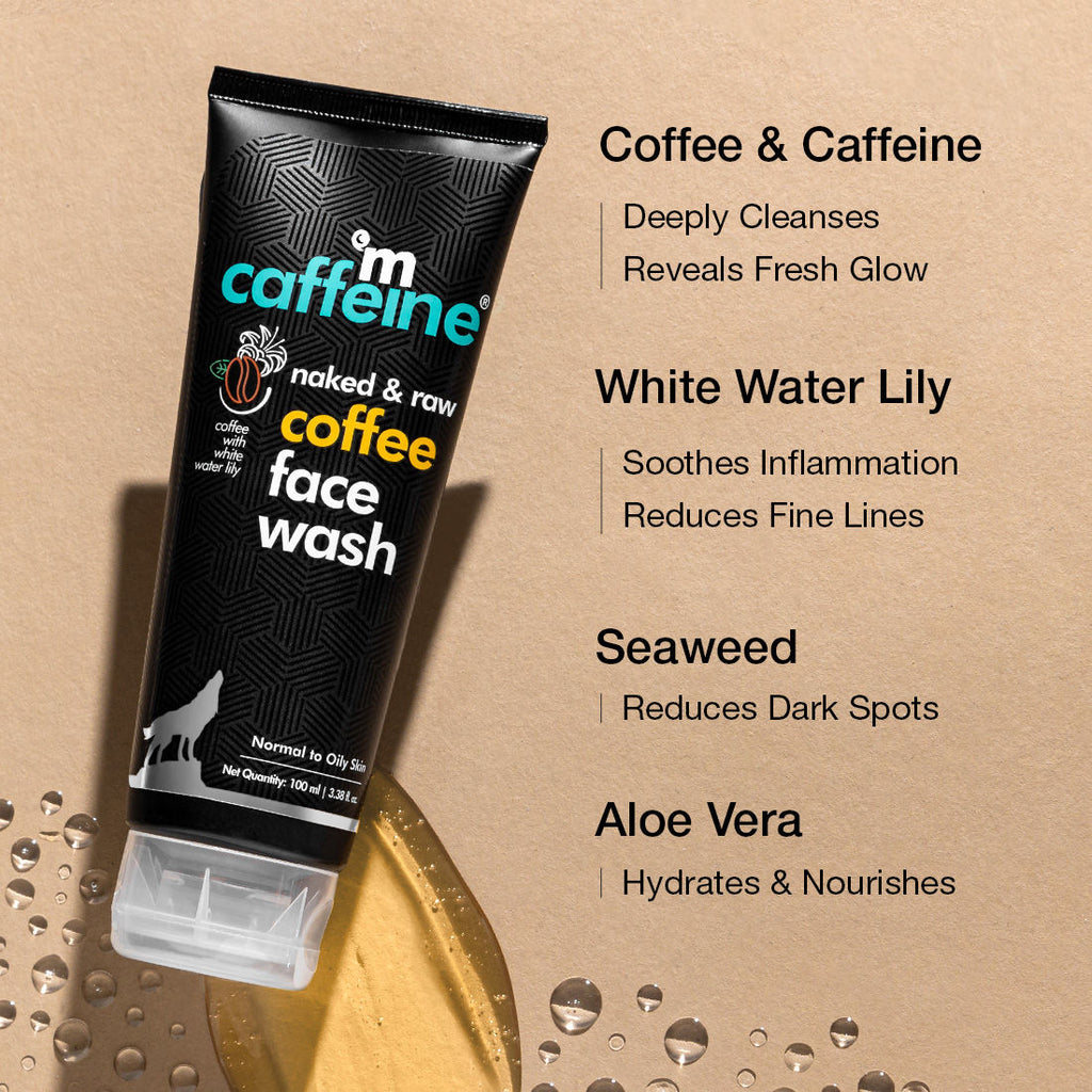 Naked & Raw Coffee Face Wash For A Fresh & Glowing Skin Hydrating Face Cleanser For Oil