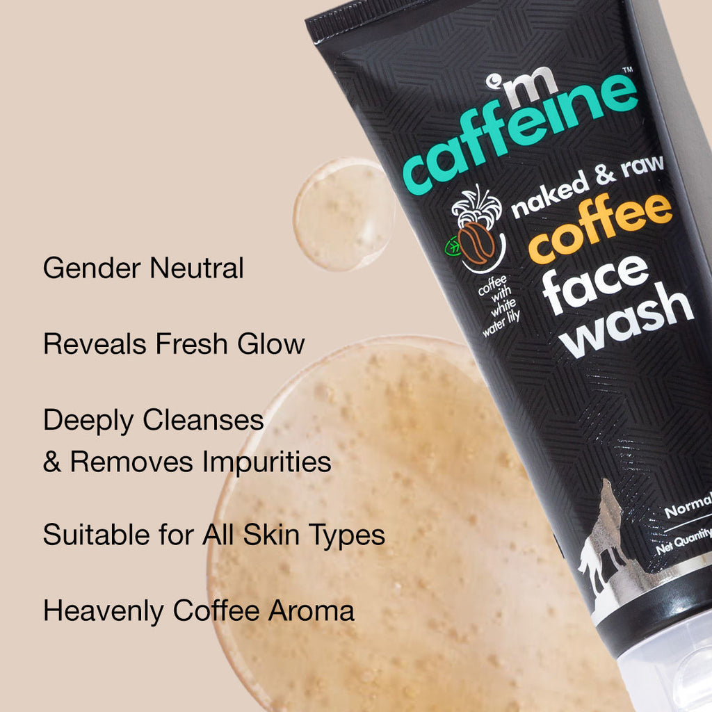Naked & Raw Coffee Face Wash For A Fresh & Glowing Skin Hydrating Face Cleanser For Oil