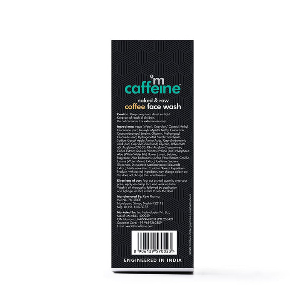 Naked & Raw Coffee Face Wash For A Fresh & Glowing Skin Hydrating Face Cleanser For Oil