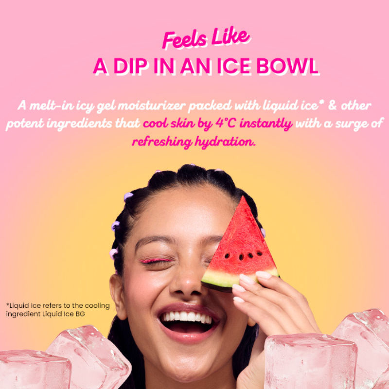 Watermelon Cooling Icy Gel Moisturizer, With Hyaluronic & Liquid Ice