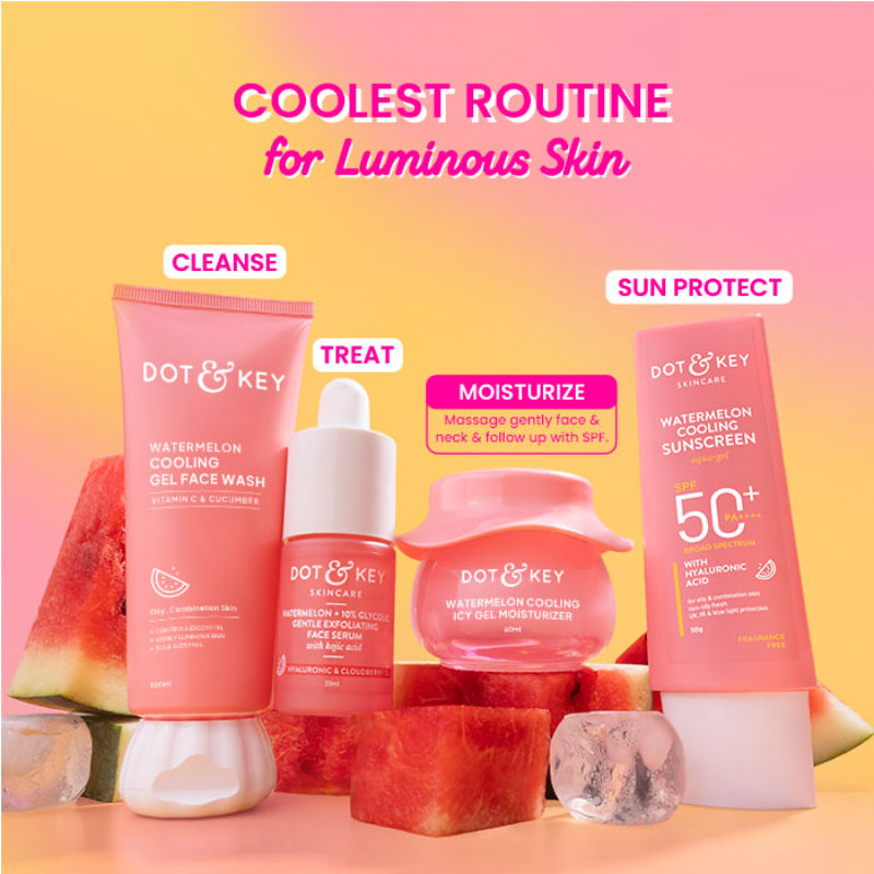 Watermelon Cooling Icy Gel Moisturizer, With Hyaluronic & Liquid Ice
