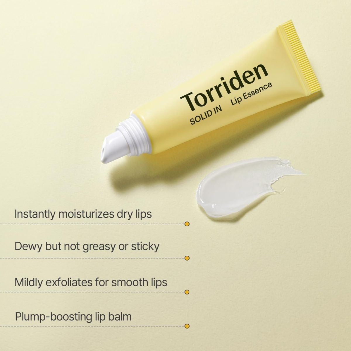Solid In Lip Essence - Korean Plumping Lip Balm with Ceramides, Hydrates Dry & Chapped Lips