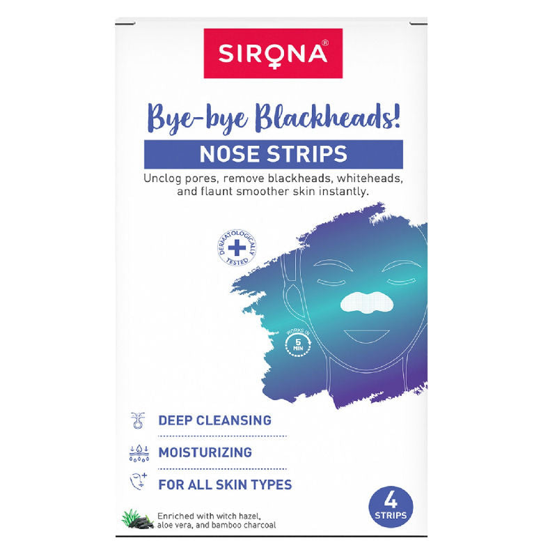 Natural Bamboo Charcoal Nose Strips For Women, Removes Blackheads,Whiteheads & Pore Cleanser