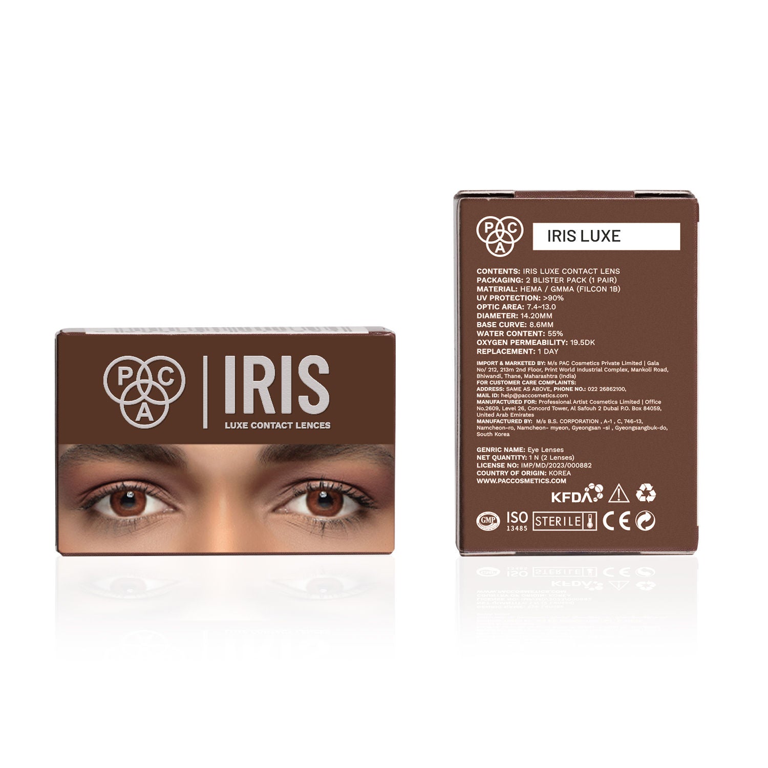 IRIS LUXE Daily Lenses Amber - Comfortable Natural Looking Lenses, Soft Non-Irritating