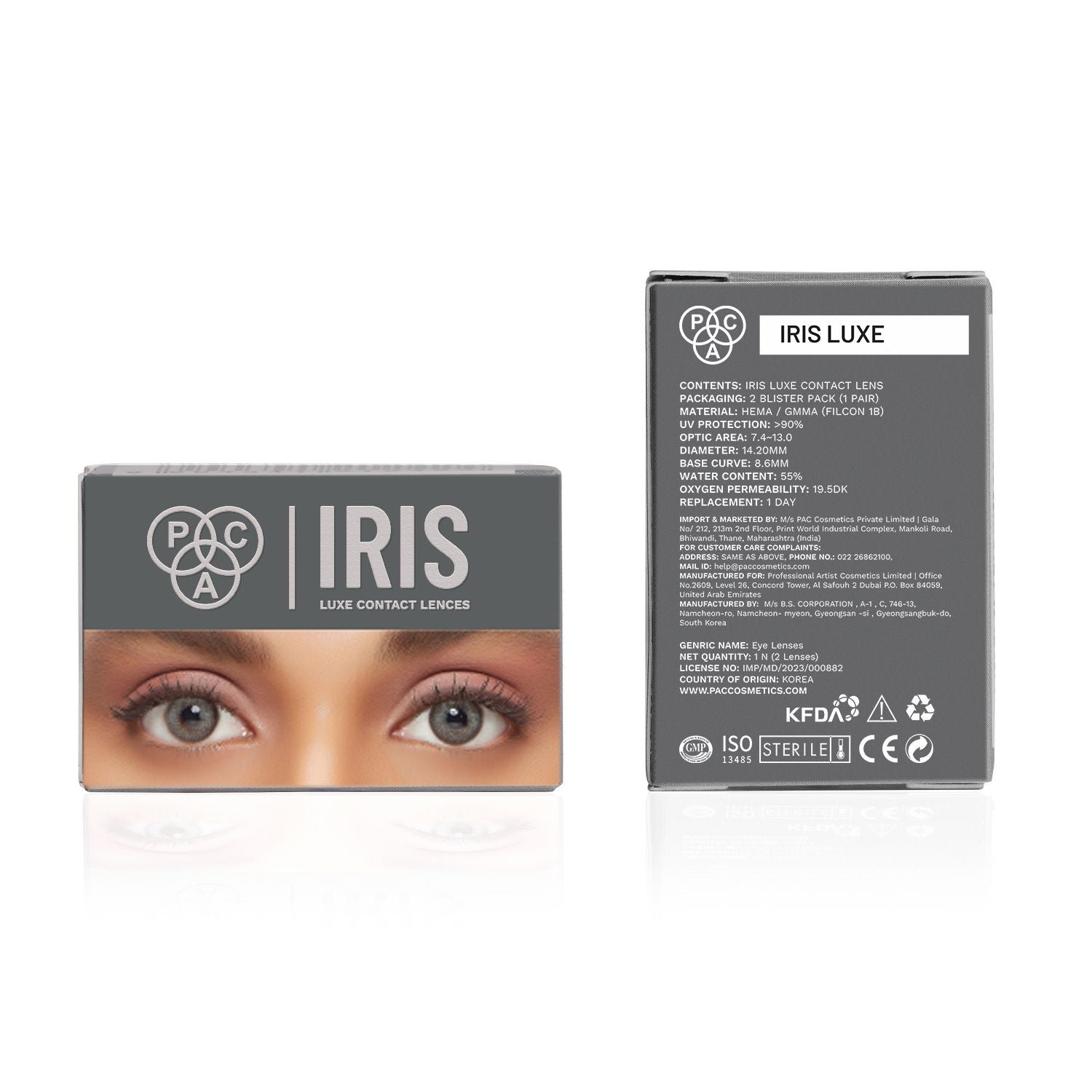 IRIS LUXE Daily Lenses Moonstone - Comfortable Natural Looking Lenses, Soft Non-Irritating