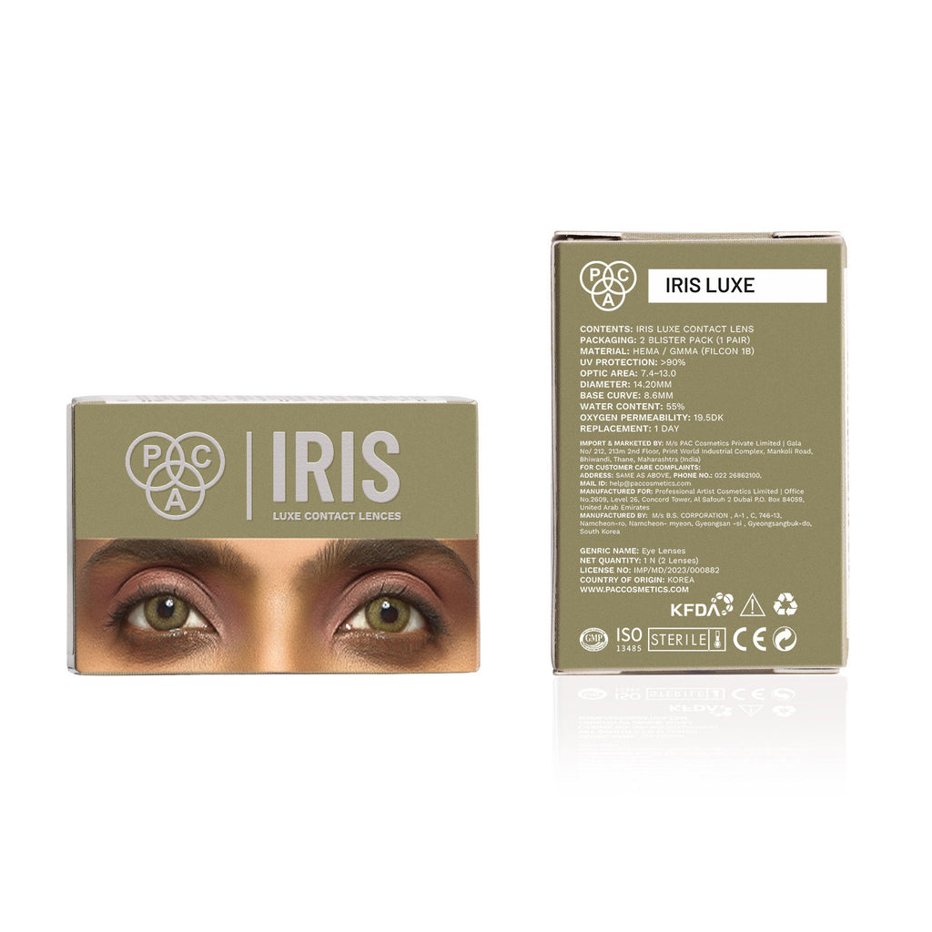 IRIS LUXE Daily Lenses Topaz - Comfortable Natural Looking Lenses, Soft Non-Irritating