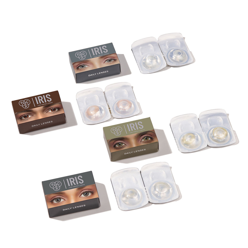 IRIS LUXE Daily Lenses Crystal - Comfortable Natural Looking Lenses, Soft Non-Irritating