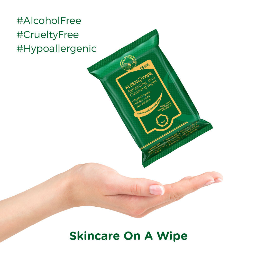 Exfoliating and Cleansing Facial Wipes - 15Pcs