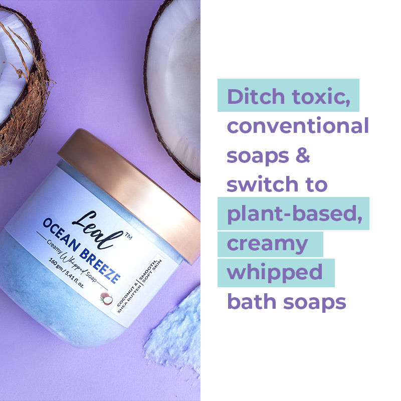 Ocean Breeze Shea Coconut Bath Cream Whipped Soap