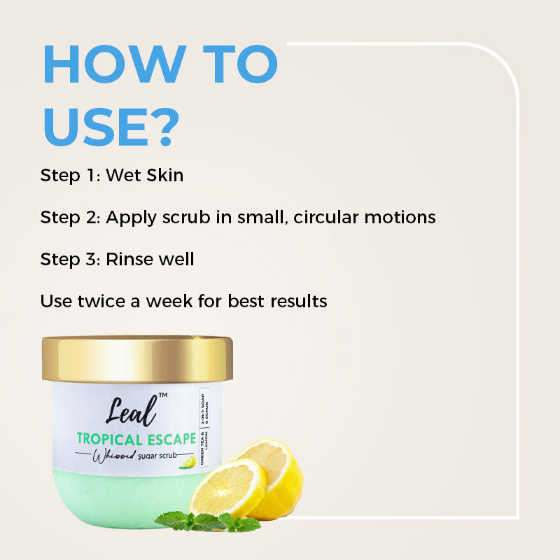 Tropical Escape Green Tea Whipped Face & Body Sugar Scrub