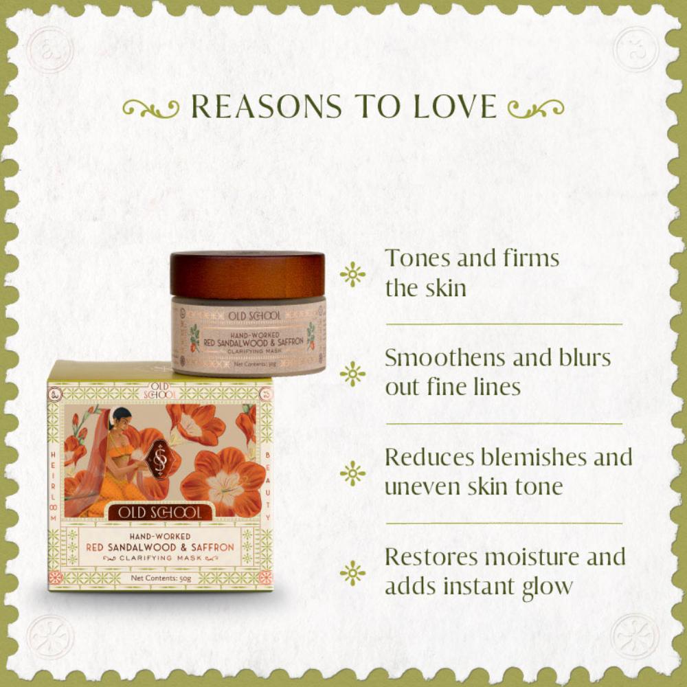Hand-Worked Red Sandalwood And Saffron Clarifying Face Mask