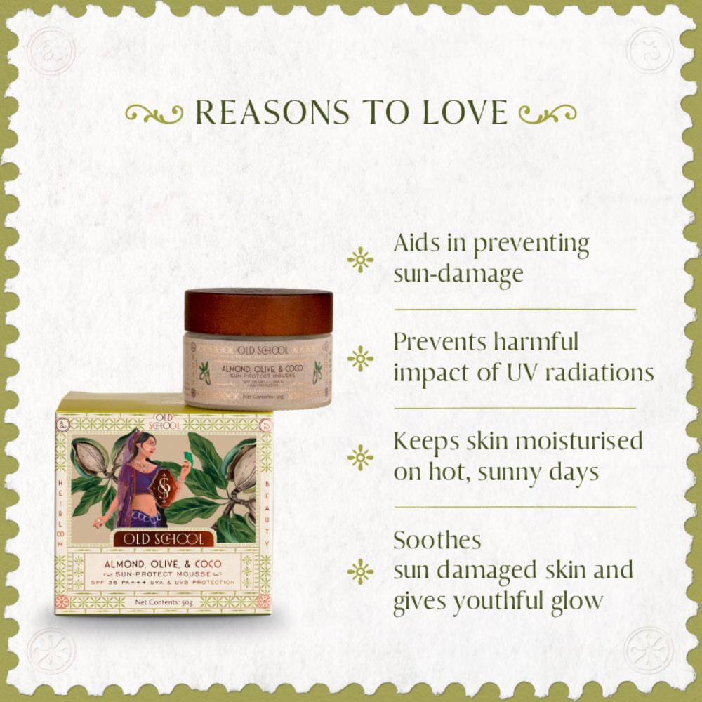 Almond, Olive, And Coco Sun Protect Mousse