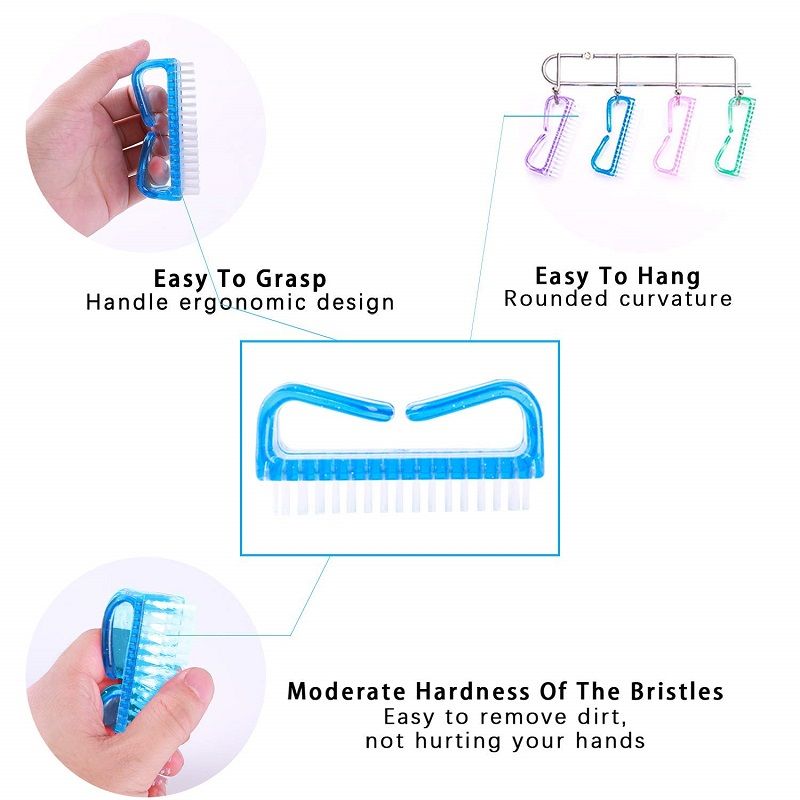Handle Grip Nail Brush And Fingernail Pedicure Scrub Foot Brush
