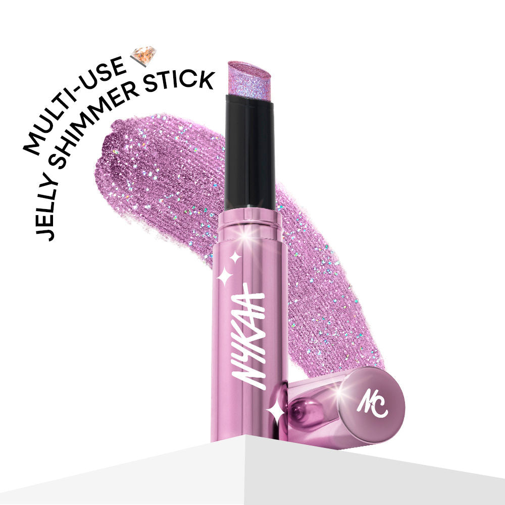 Diamond Jelly Cooling Shimmer Eyeshadow Stick - Multi-Use, High Shine Glitter - Violet Dream