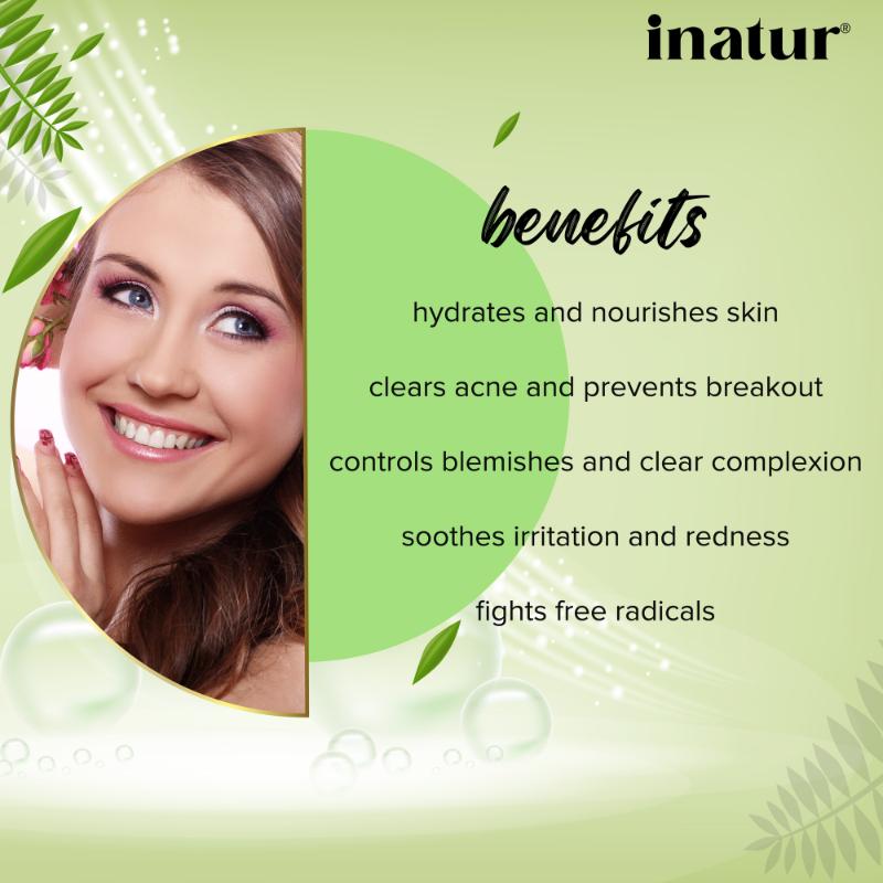 Tea Tree Gel, Non-Sticky Moisturizer, with Neem, Aloe Vera, for Oily, Acne-Prone Skin