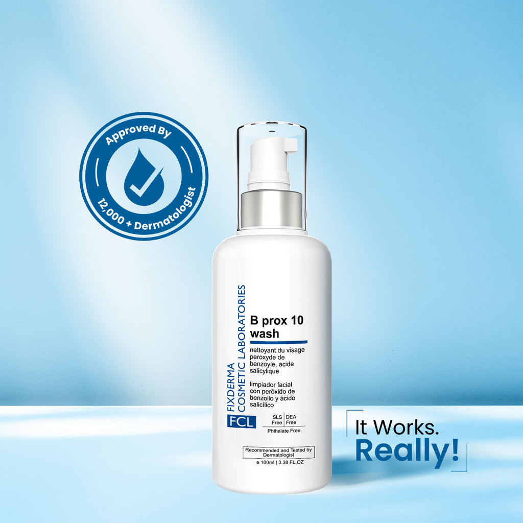 FCL 2% Benzoyl Peroxide BProx 10 Wash For Acne Exfoliate Blackheads Controls Cleanser