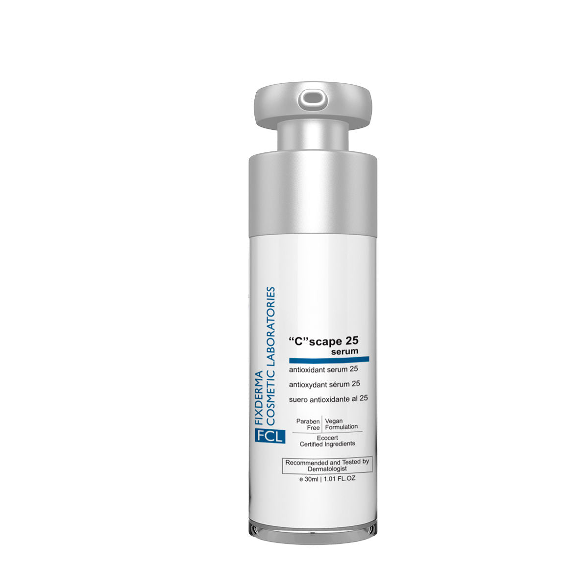 FCL 25% Vitamin C Face Serum & Hyaluronic Acid Serum, Reduces Wrinkles & Age Spots