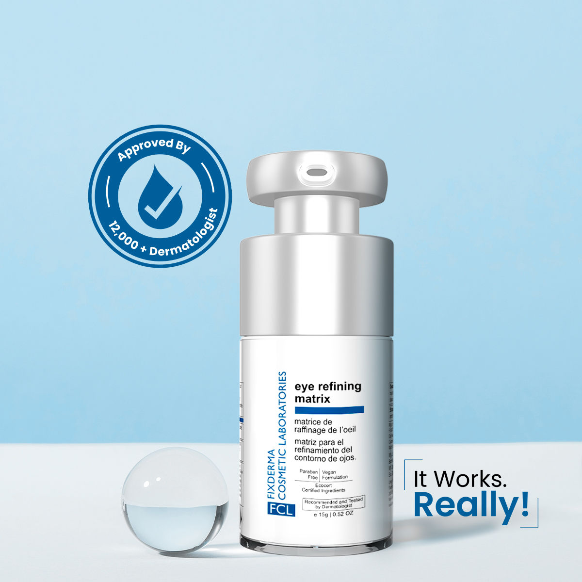 FCL Eye Refining Under Eye Gel For Dark Circles Puffiness with Vitamin C &Hyaluronic Acid