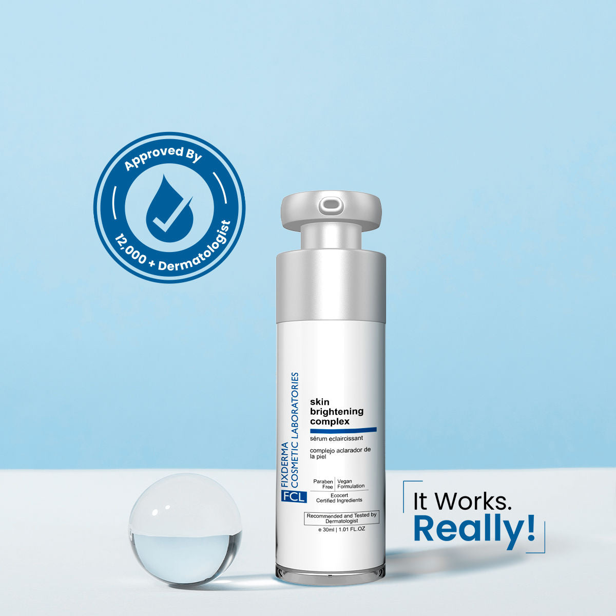 FCL Skin Brightening Complex Cream, Improves Skin Texture, Hyaluronic Acid, Alpha Arbutin