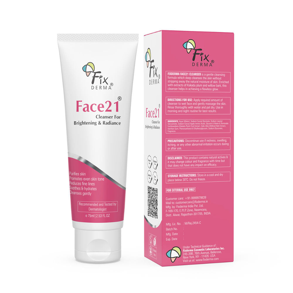 Face21 Cleanser, Skin Brightening Cleanser, Exfoliates Dead Cells, Remove Pigmentation