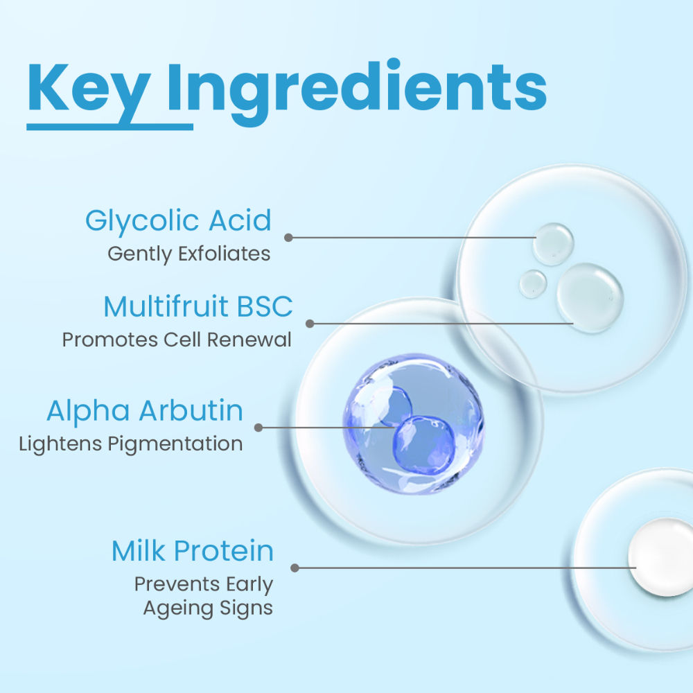 FCL Glycolic Acid + Alpha Arbutin Serum AHA Lightening Gel For Skin Lightening