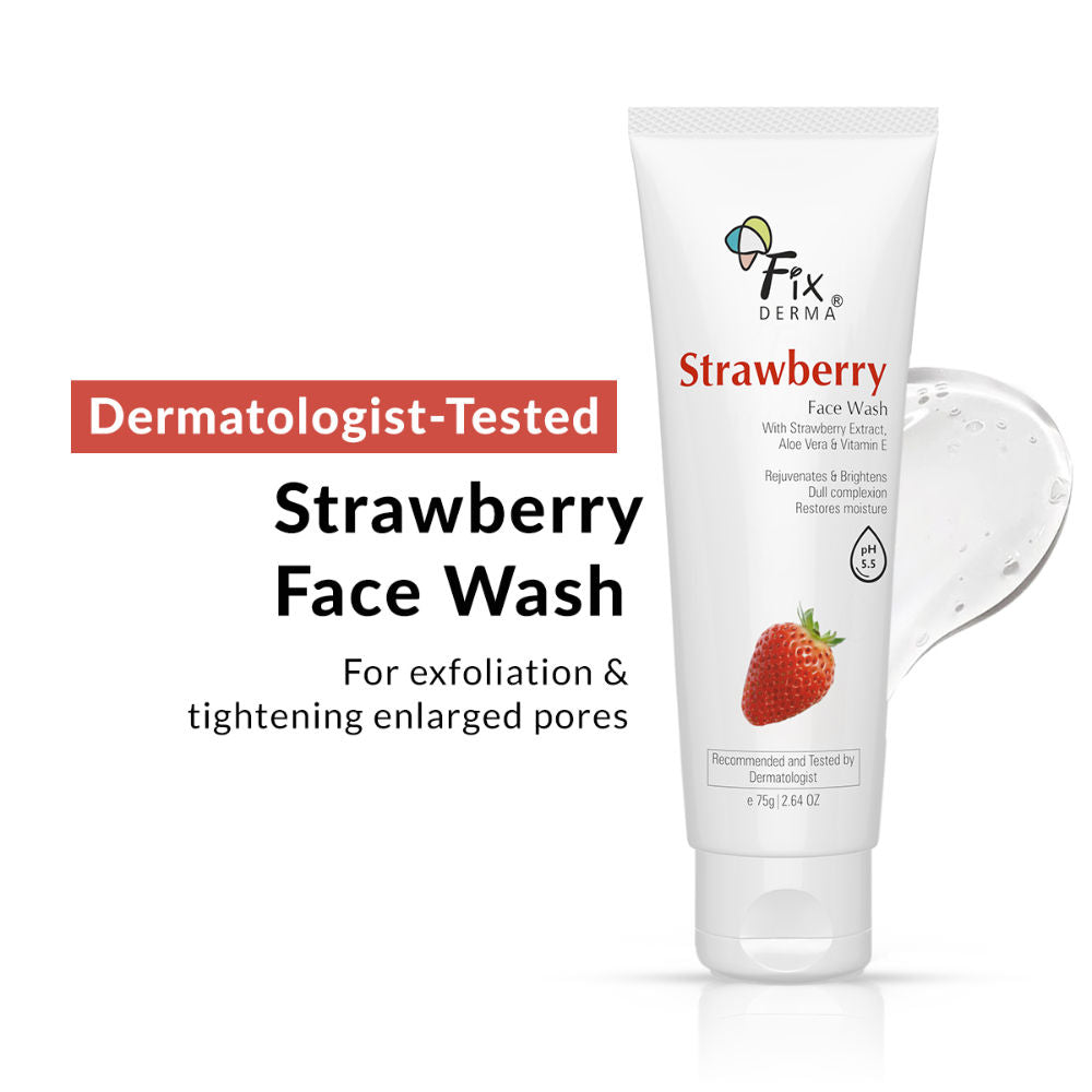Strawberry Face Wash with Vitamin E & Strawberry Extract, Face Wash for Oily Skin