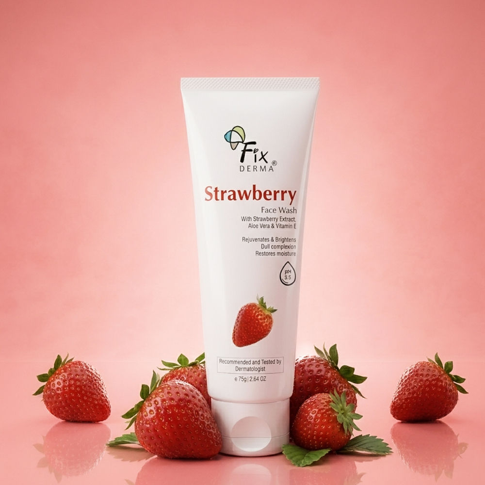 Strawberry Face Wash with Vitamin E & Strawberry Extract, Face Wash for Oily Skin