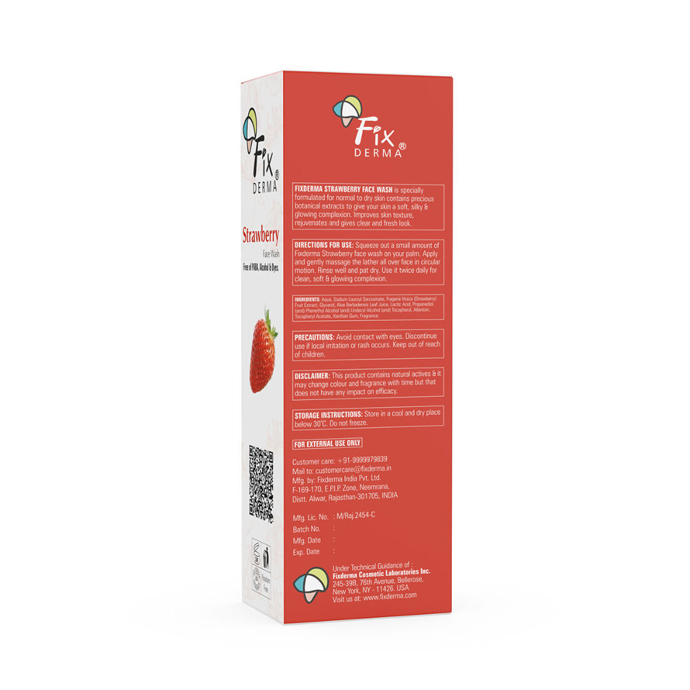 Strawberry Face Wash with Vitamin E & Strawberry Extract, Face Wash for Oily Skin