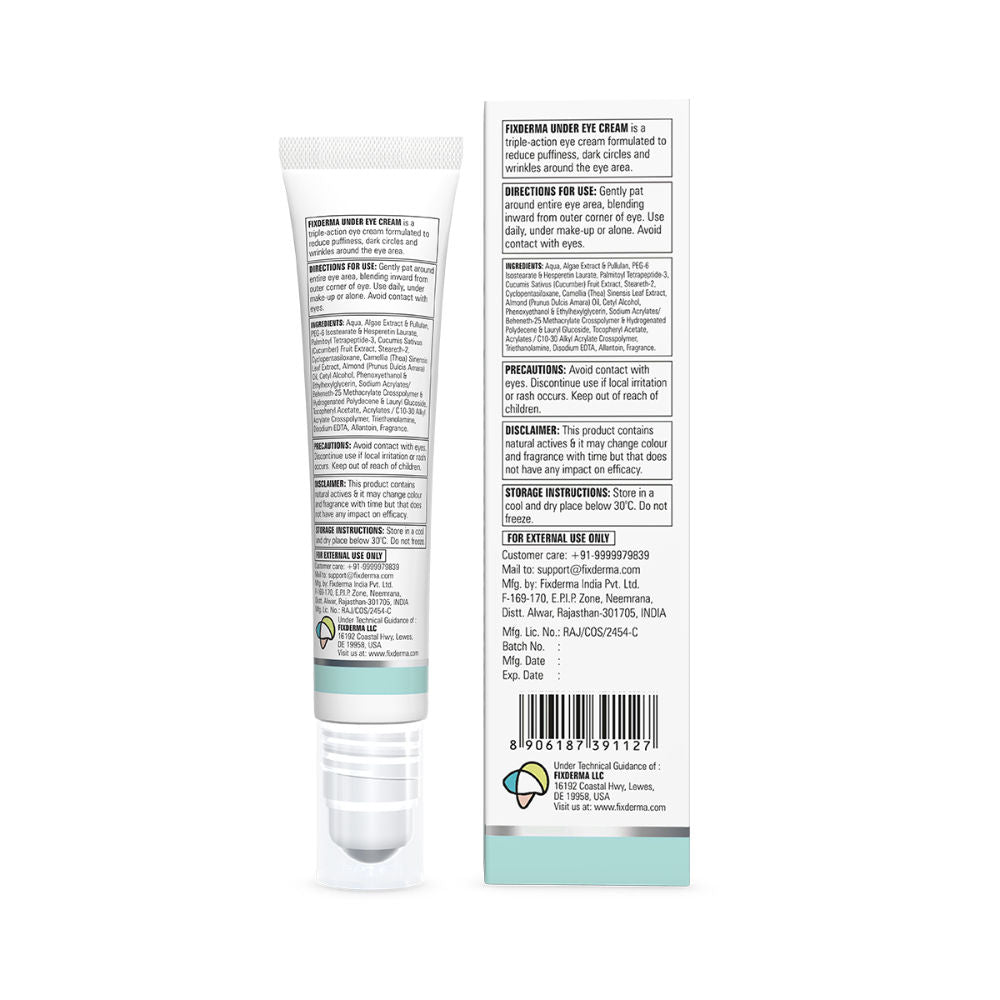 Under Eye Cream Roll On for Dark Circles, Puffiness & Wrinkles with Peptides