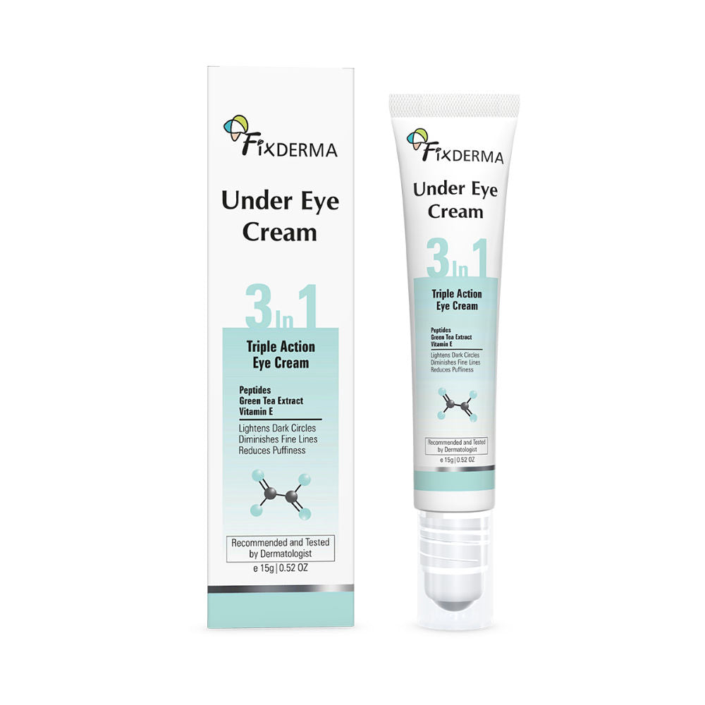 Under Eye Cream Roll On for Dark Circles, Puffiness & Wrinkles with Peptides