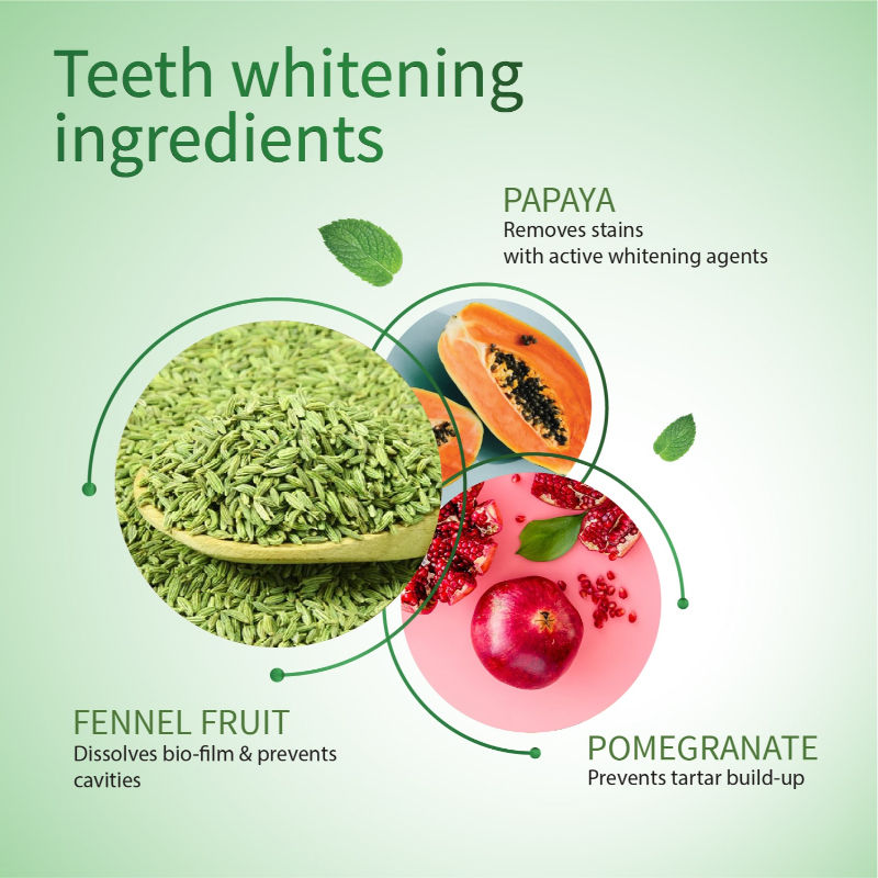 Ayurvedic Natural Whitening Toothpaste with Ginger & Mint For Visibly Whiter Teeth